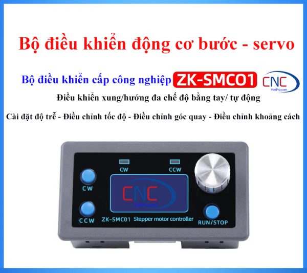 Bộ điều khiển phát xung 1động cơ step servo ZK-SMC01