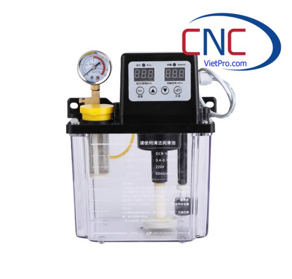 Bơm dầu bôi trơn tự động DCR-50 cho máy phay, máy tiện