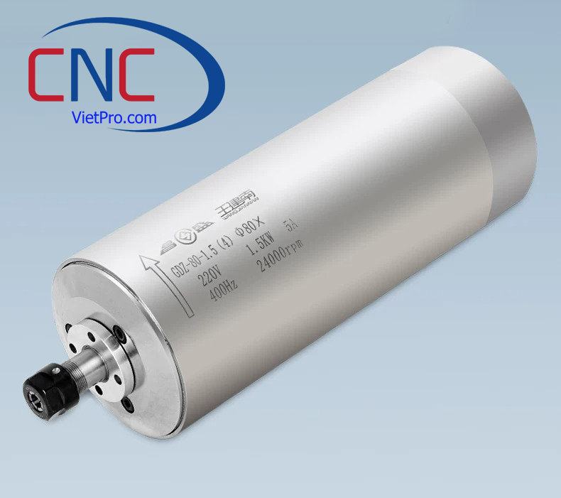 Củ Đục Spindle CNC 1.5KW ER11 Làm Mát Nước – 24.000 Vòng/Phút
