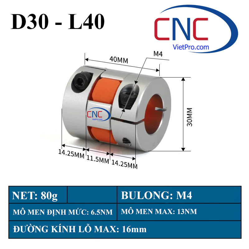 Khớp nối mềm hoa mai nhôm nhiều kích thước cho servo stepper CNC