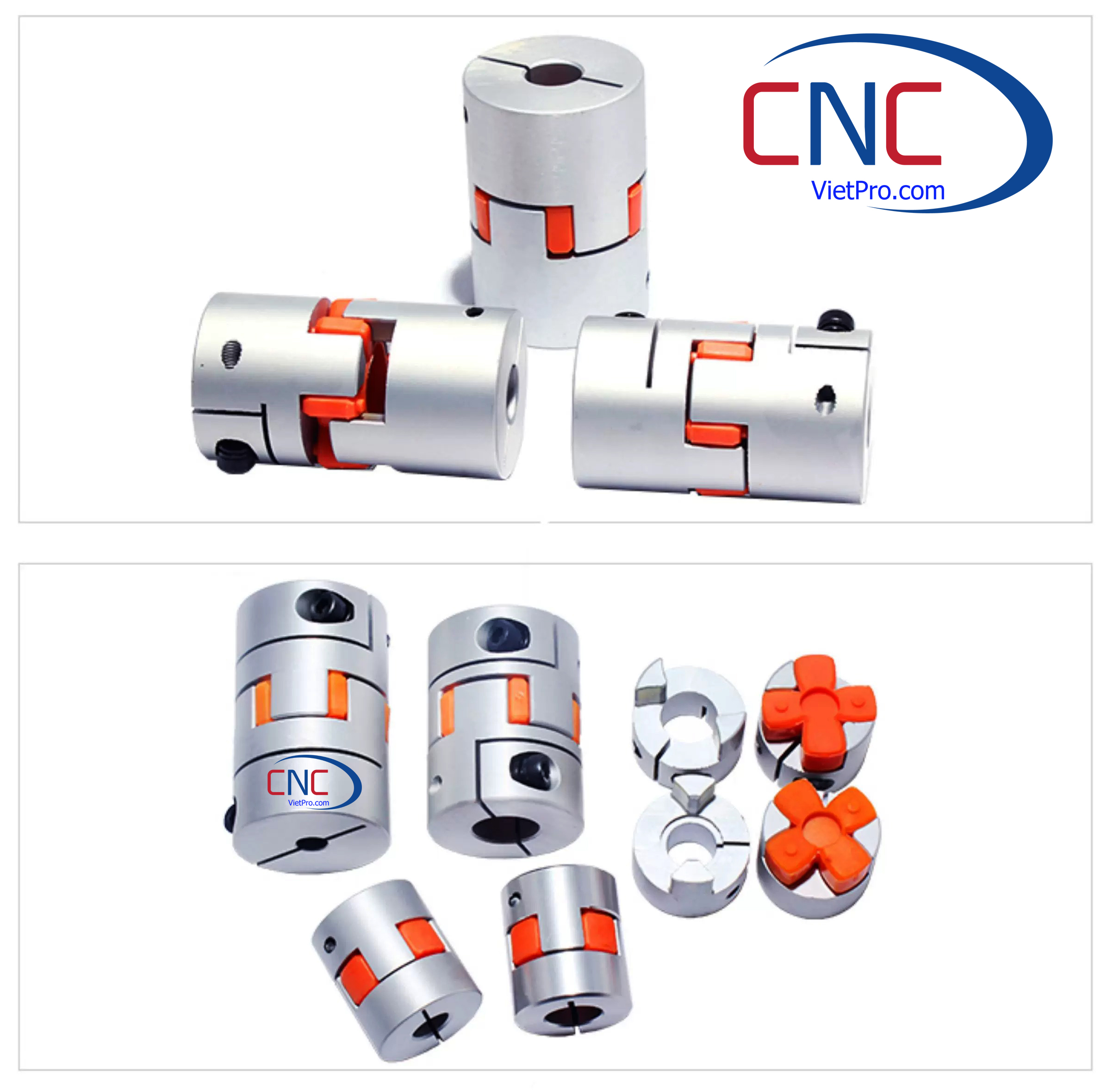 Jaw coupling khớp nối trục CNC bằng hợp kim nhôm