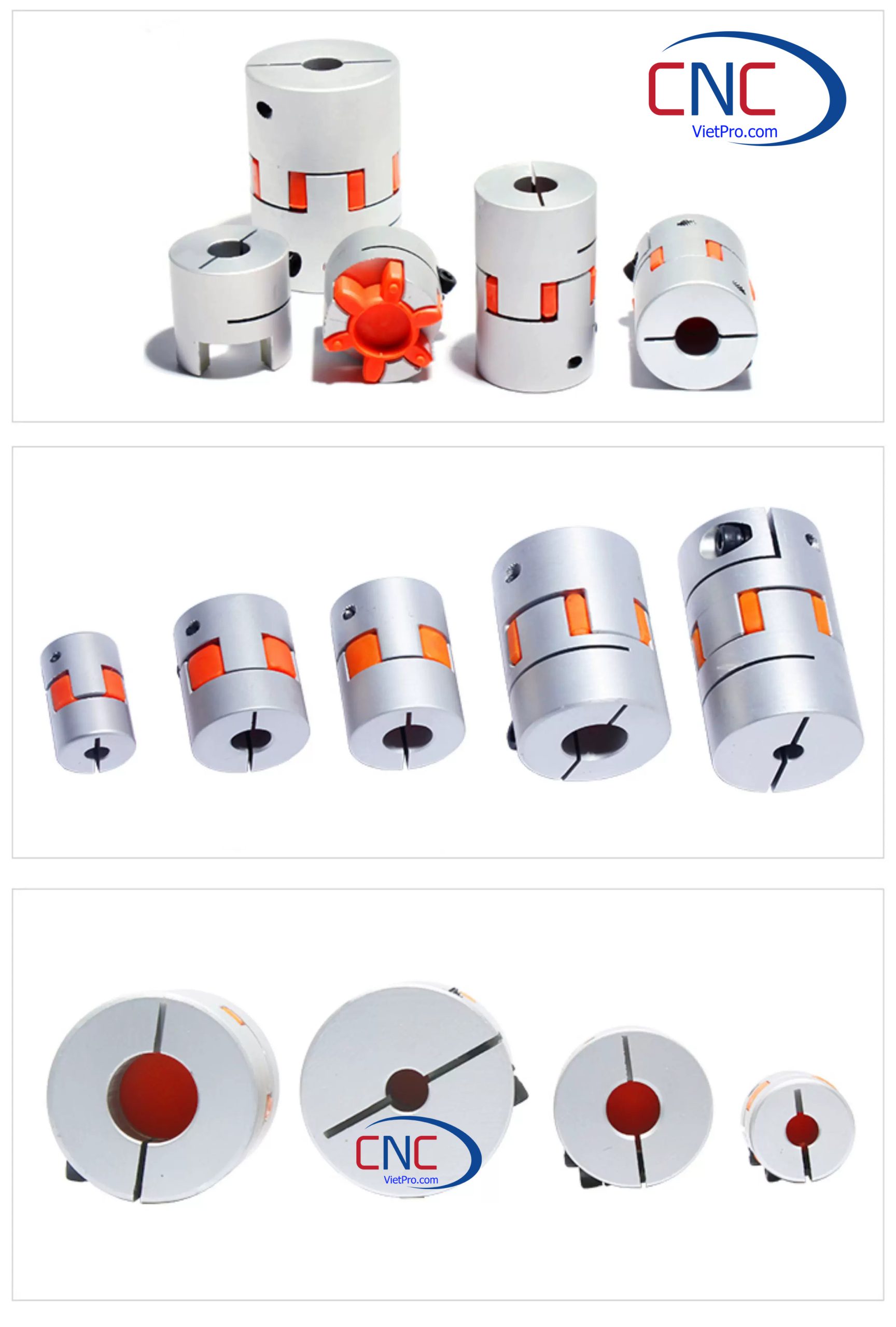 Jaw coupling khớp nối trục CNC bằng hợp kim nhôm