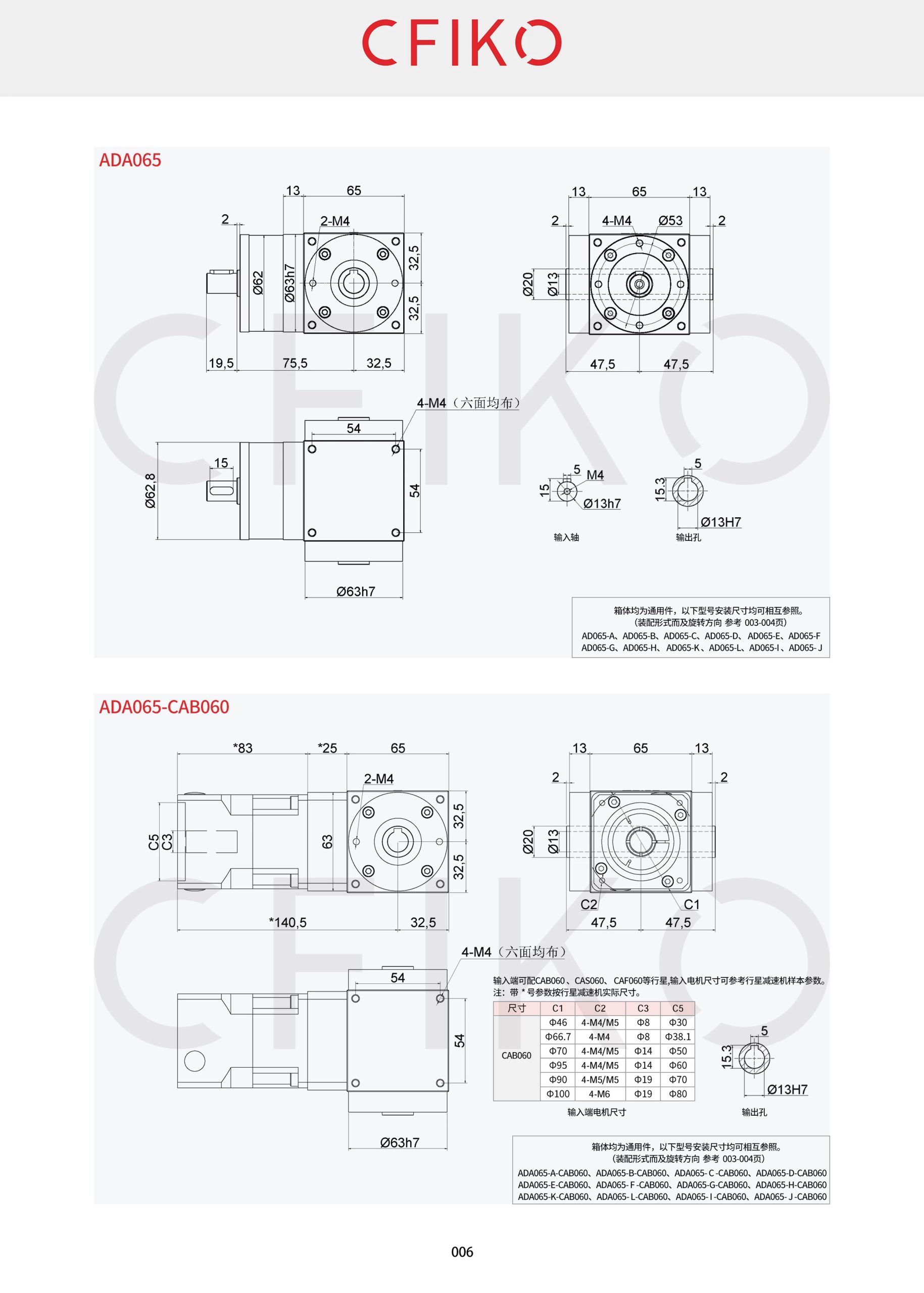 Hộp Số Chữ T CFIKO AD/ADA